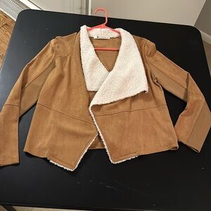 Impeccable Pig Tan Suede & Sherling Jacket